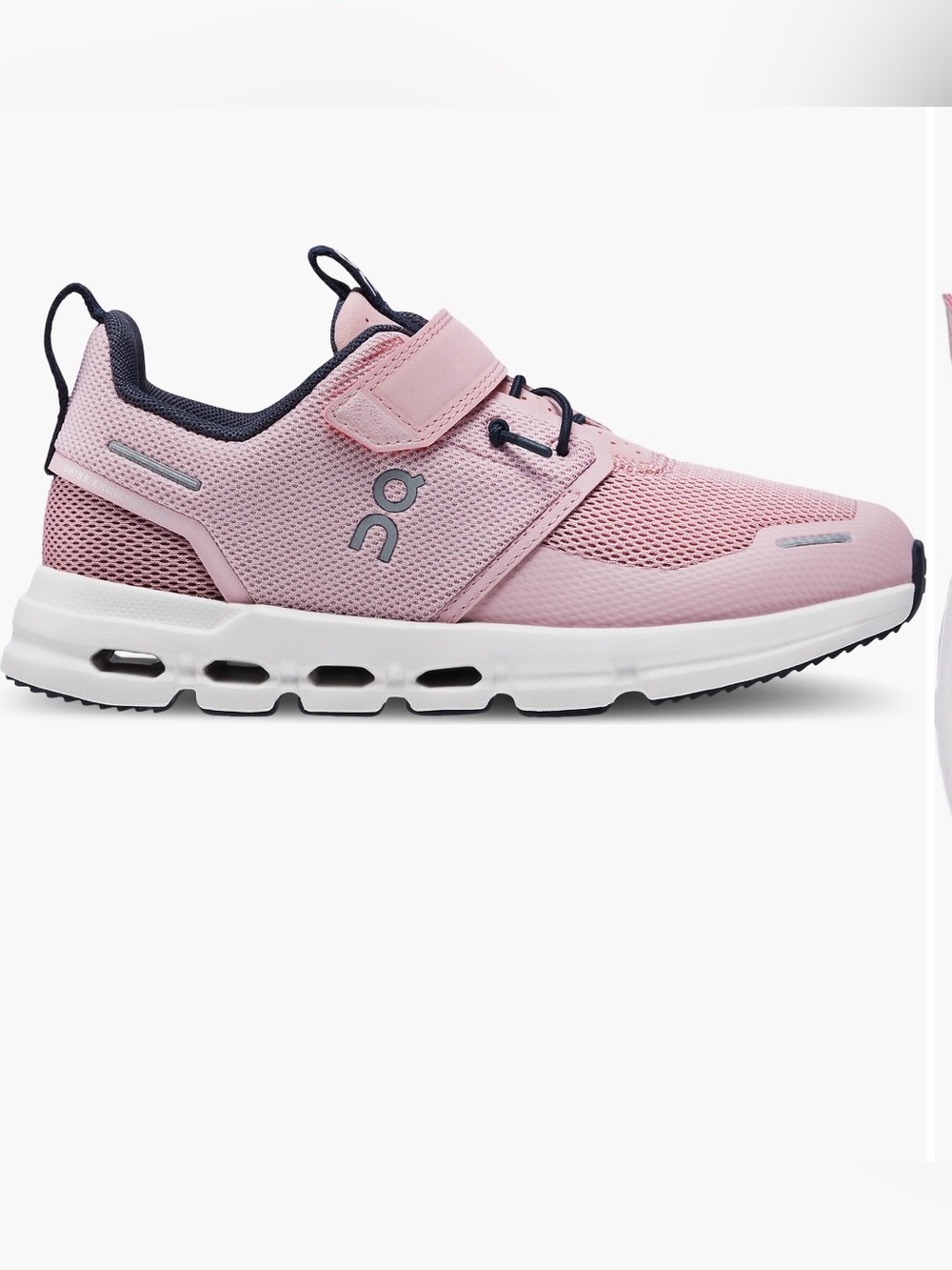 On Kids Cloud Play Sneaker in Zephyr Pink with White Running Lightweight Shoes